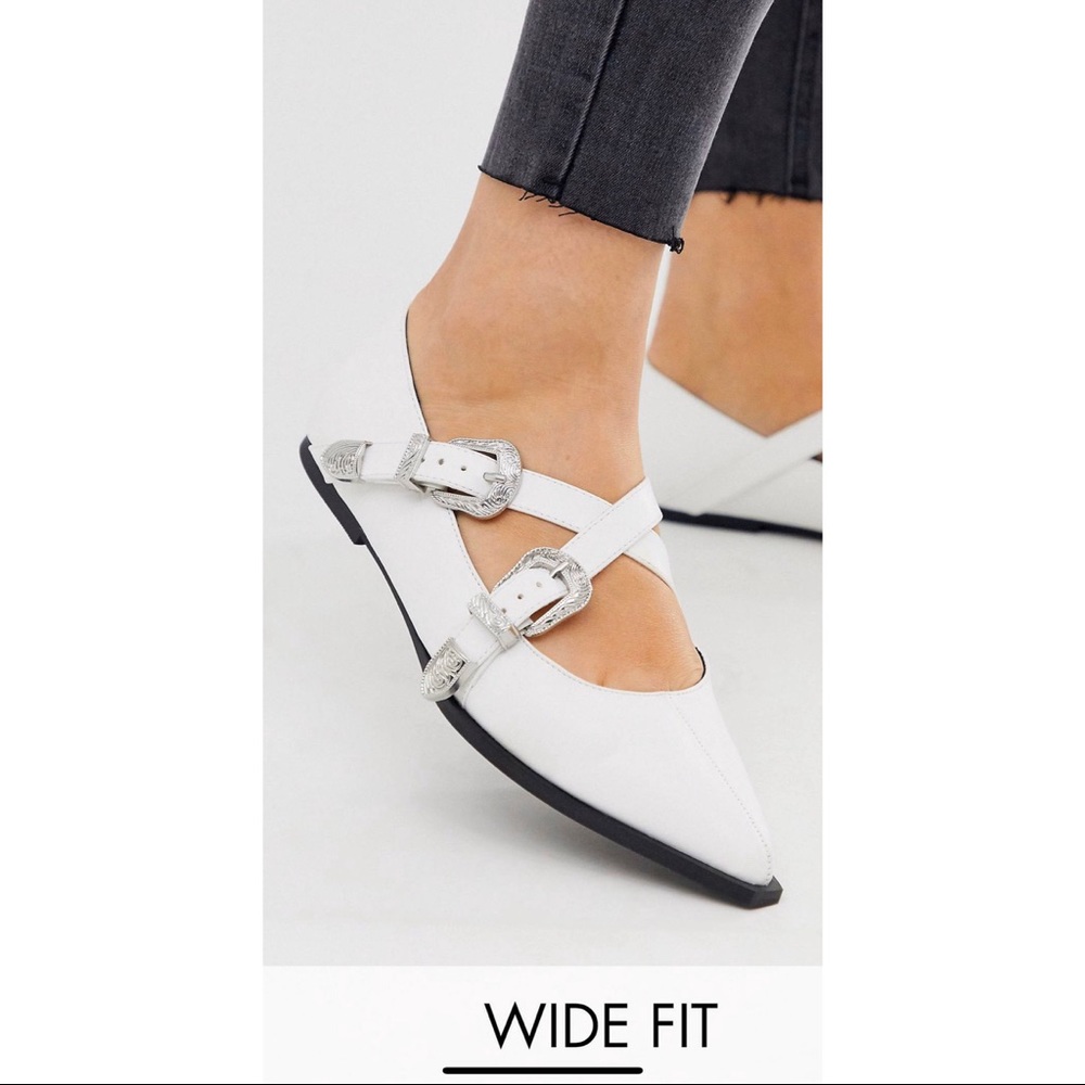 ASOS Wide Fit Lexicon Pointed Ballet Flats